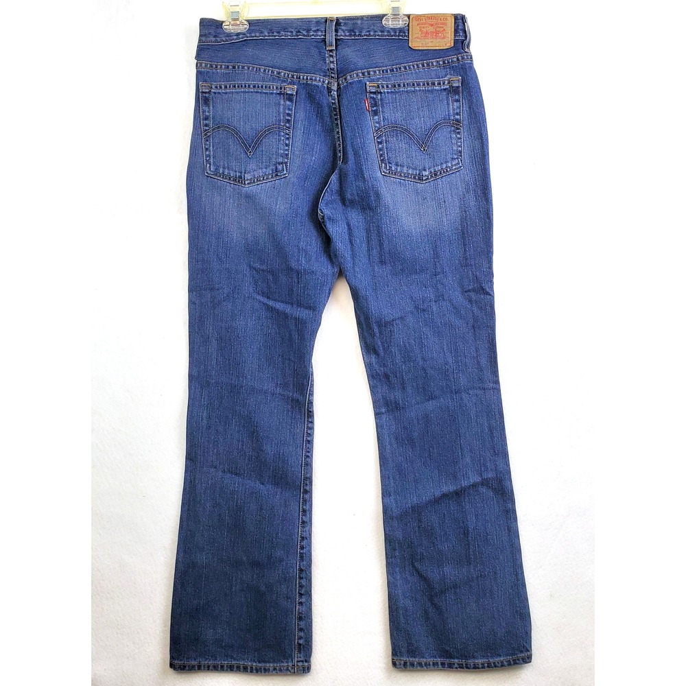 Levi's Jeans Blue 515 Nouveau Boot Cut High WaistY2K 100% Cotton Size 14 - Picture 2 of 6
